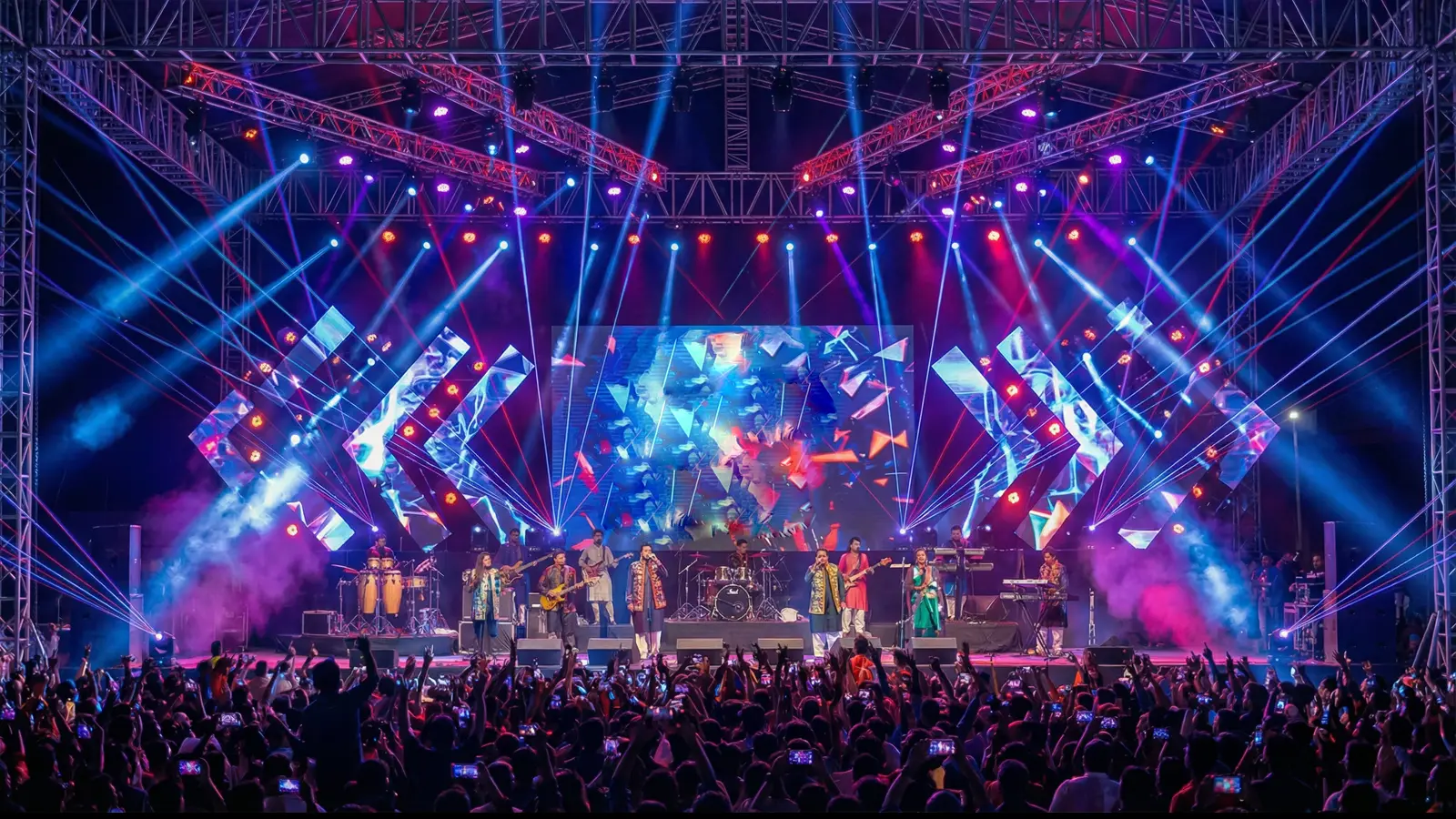 Concert stage and production by Drishti Events